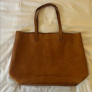 Madewell Brown Leather Tote Bag